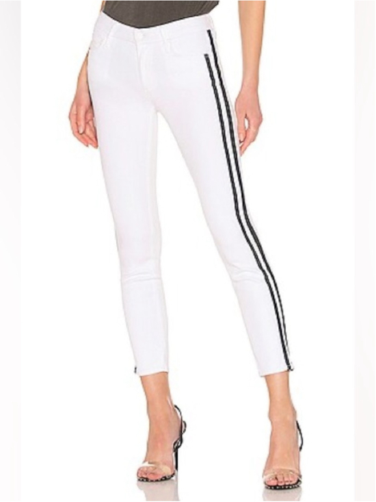 MOTHER Denim - MOTHER The Looker Ankle Sz 25 (13.25”W) Glass Slipper Racer Navy Stripes EUC